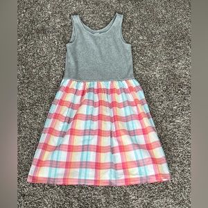 EUC GAP Kids ribbed and plaid tank cotton summer sundress size 10/large